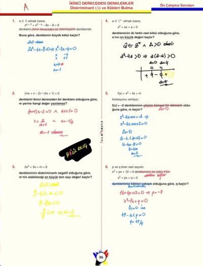 Kinci Dereceden Denklemler Halil Kili Min
