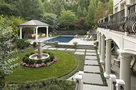 A Great Falls Landscape Design In French Country Style