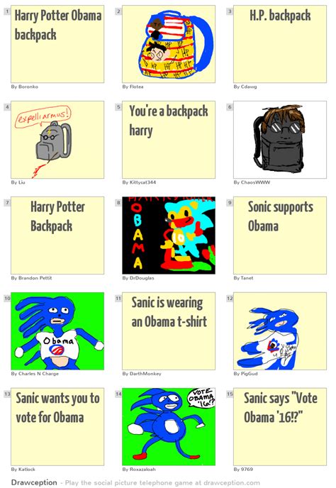 Harry Potter Obama Backpack Drawception