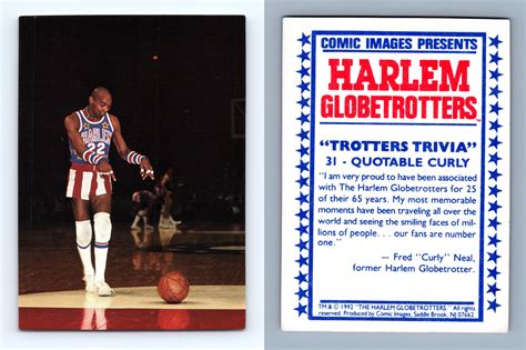 Quotable Curly 31 Harlem Globetrotters 1992 Comic Images Trading Card