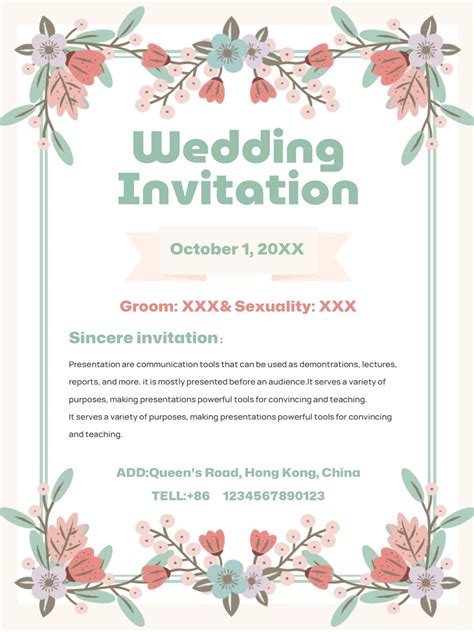 Word Of Wedding Invitation Flyer Docx Wps Free Templates