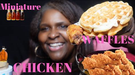 Homemade Fried Chicken And Waffles Mukbang Eatingshow Youtube