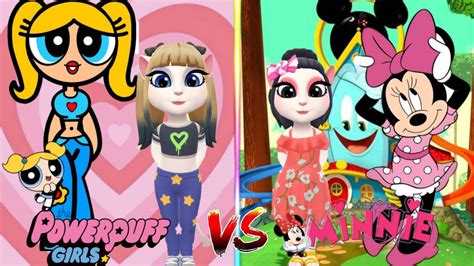 My Talking Angela 2 Bubbles From Powerpuff Girls 💥 Vs Minnie From