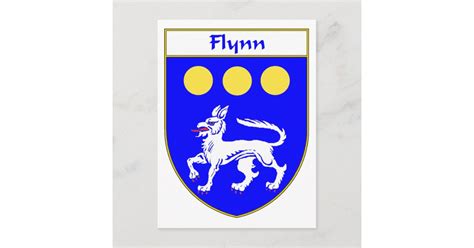 Flynn Coat of Arms/Family Crest Postcard | Zazzle