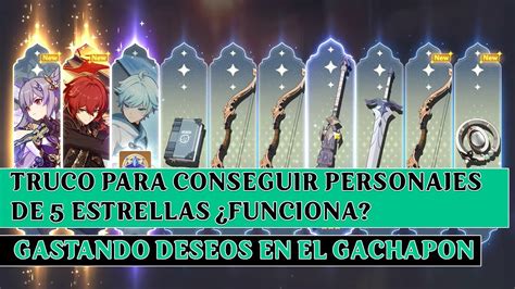 Truco Para Obtener Personajes De Estrellas Funciona Genshin