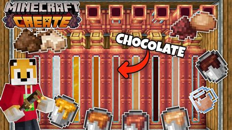 I Produce Every Type Of Chocolate In Minecraft Create Mod Youtube