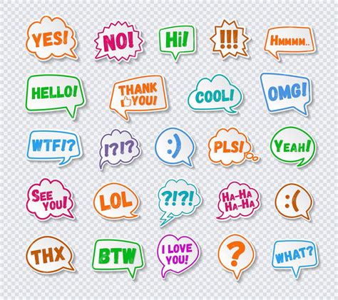 Premium Vector Stickers Of Speech Bubbles Set With Sign Hello Yes No