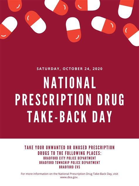 National Prescription Drug Take Back Day Saturday October 24 2020 The Guidance Center