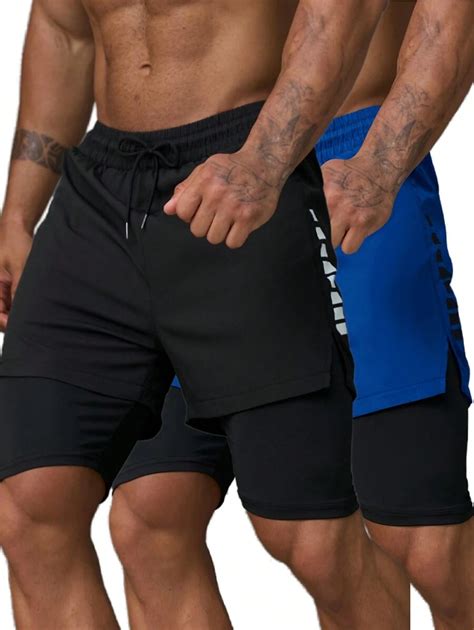 Manfinity Sport Pwrup Shorts Deportivos De Cuerda Con Bolsillos Para