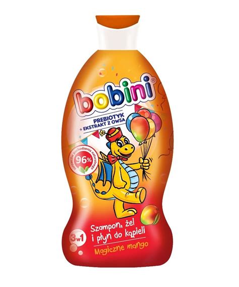 Bobini szampon żel i płyn do kąpieli 3w1 Magiczne Mango 330 ml