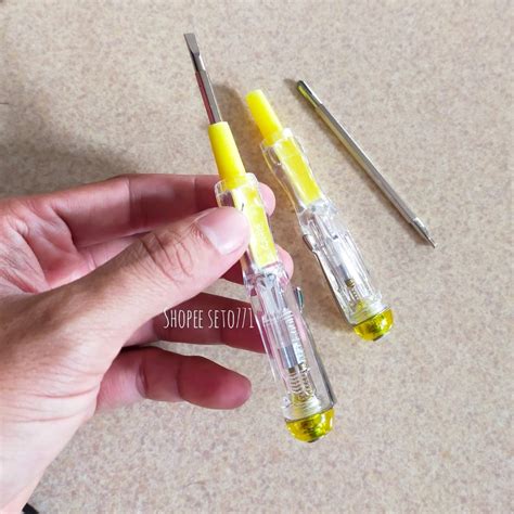 Jual Tespen Obeng Pendeteksi Arus Listrik Plus Minus Taspen Test