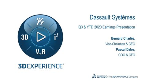 Dassault Systèmes Se 2020 Q3 Results Earnings Call Presentation Otcmkts Dasty Seeking Alpha