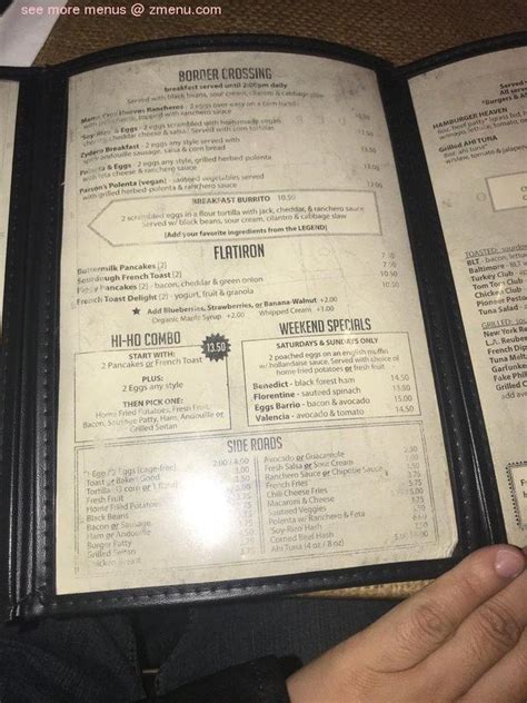 Online Menu Of Crossroads Cafe Restaurant Joshua Tree California
