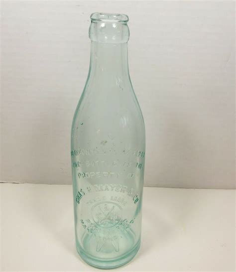 Antique Aqua Bottle Chas H Mayer Co Hammond Ind Registered S