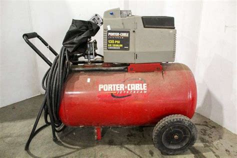 Porter Cable 135 Psi 6hp 20 Gallon Model Cpf6020 Air Compressor Bunting Online Auctions