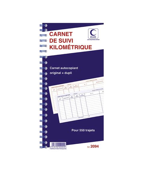 Carnet De Suivi Kilometrique Dupli Librairie G Rard