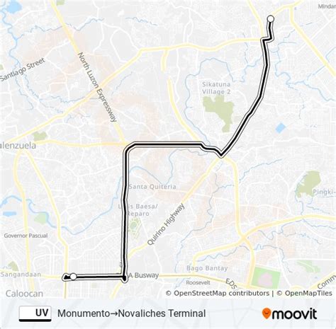 Uv Route Schedules Stops Maps MonumentoNovaliches Terminal