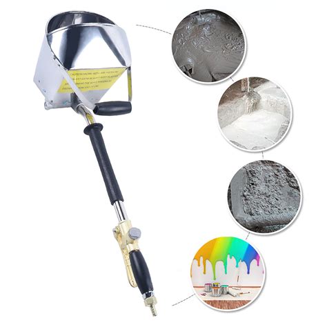 Miumaeov Air Stucco Sprayer 4 Jet Cement Mortar Spray Gun Hopper