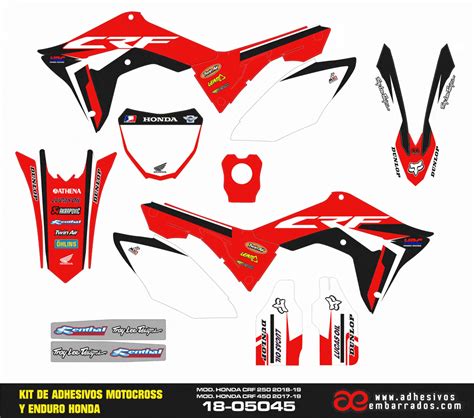 Kit De Adhesivos Honda Crf Cc Honda Graphic Bike