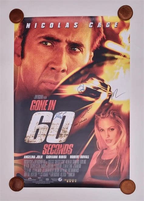 "Gone in 60 Seconds" Cast Signed Movie Poster - YourPremierMemorabilia