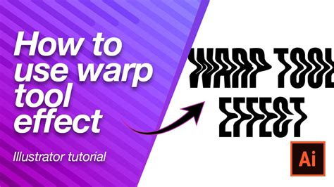 How To Use Warp Tool Effect In Illustrator Youtube