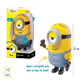 Boneco Minions Stuart Cm Fala Frases Rosita Shopee Brasil