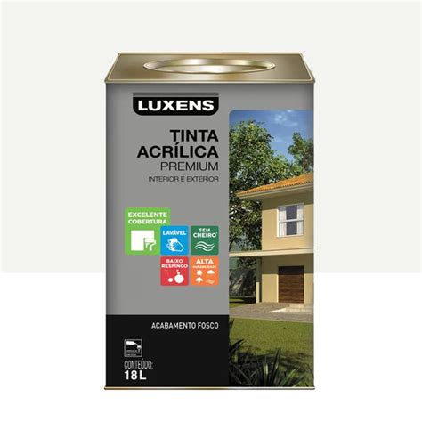 Tinta Acr Lica Fosco Premium Branco Neve L Luxens Leroy Merlin