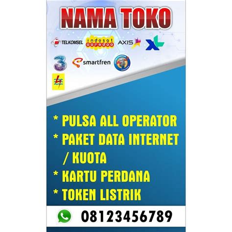 Banner Jual Pulsa Desain Logo Bisnis Desain Banner Desain Pamflet