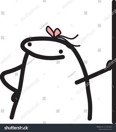 Flork Meme Vector Ilustration Girl Cute Stock Vector Royalty Free