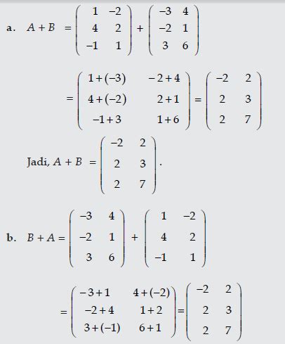 Soal Matriks Dan Jawabannya Ilmu