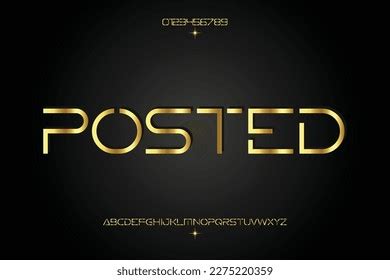 Posted Elegant Golden Alphabet Letters Font Stock Vector Royalty Free