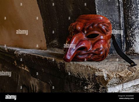 Leather Theatre Mask Of Il Capitano The Captain By Artist Carlo Setti From Venice Who