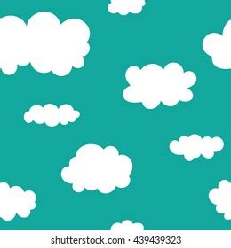 Cloud Seamless Pattern Funny Clouds Shapes Stock Illustration 439439323