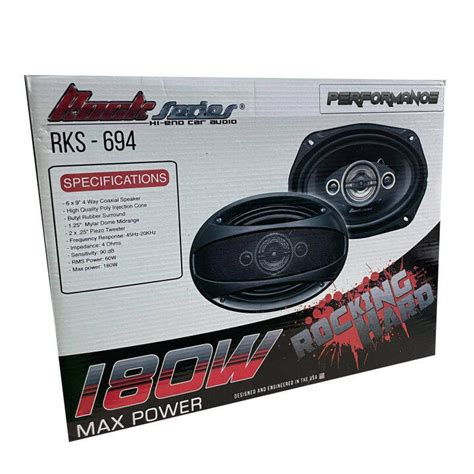 Rock Series 6x9 Inches 180w 4 Way Coaxial Car Speaker RKS 694 Sold As