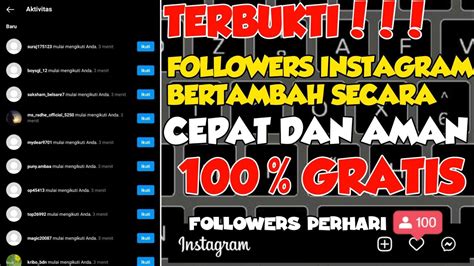 Cara Menambahkan Followers Instagram Secara Gratis Dan Cepat Terbukti