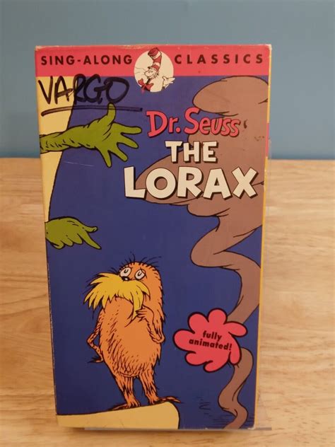 Dr Seuss Sing Along Classics The Lorax Vhs 1994 Fox Video