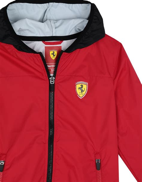 Giubbotto Bambino In Nylon Resistente All Acqua Ferrari Uomo Scuderia