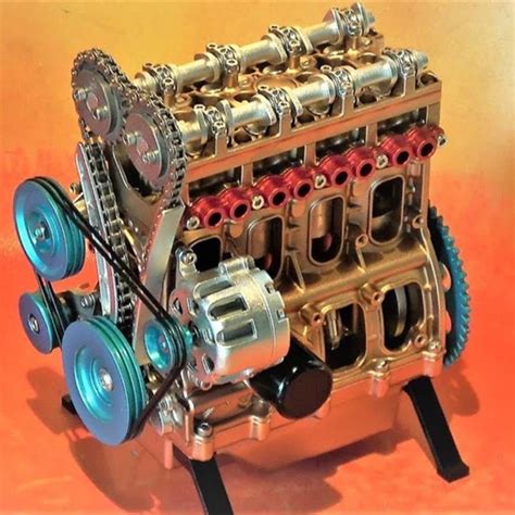 Keusn Engine Model Desktop Engine 4 Cylinder Car Engine Model