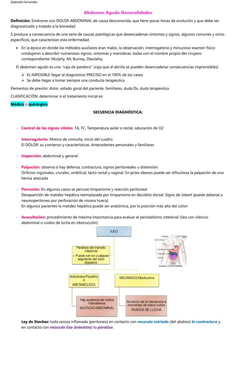 SOLUTION Abdomen Agudo Generalidades Studypool