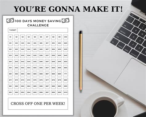 100 Envelope Challenge Printable 100 Days Money Saving Challenge