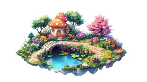 fairy garden isolated at transparent background 48911313 PNG