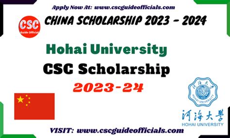 2023 2024 Hohai University Chinese Government Scholarship Hhu Csc