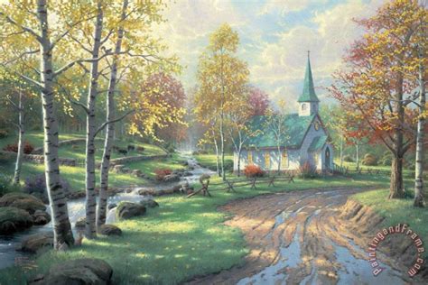 Thomas Kinkade The Aspen Chapel painting - The Aspen Chapel print for sale