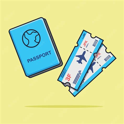 Premium Vector Passport And Boarding Pass Illustration Vector Icon