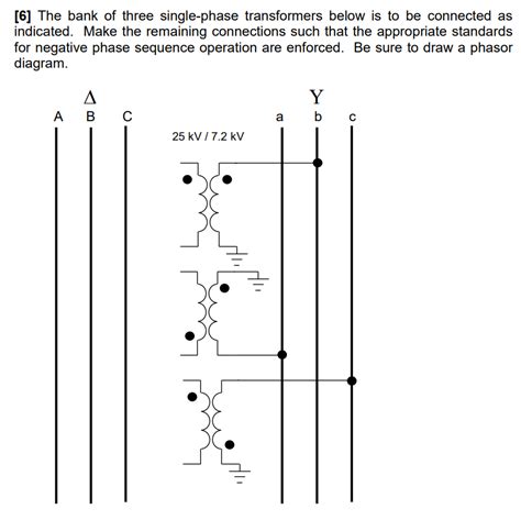 Solved The Bank Of Three Single Phase Transformers Below Is Chegg