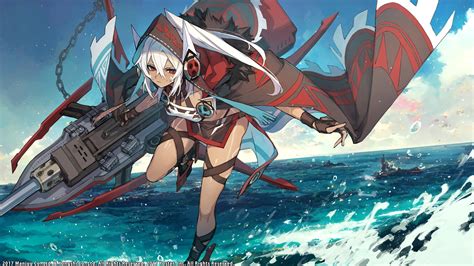 Anthropomorphism Azur Lane Cape Chain Clouds Dark Skin Garter Gloves