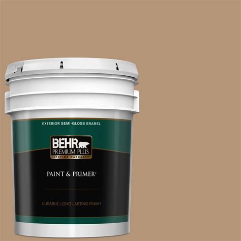 Behr Premium Plus Gal F Burnt Almond Semi Gloss Enamel