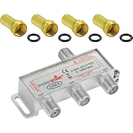 Poppstar Sat Verteiler Splitter Umschalter Fach Inkl F Stecker F R