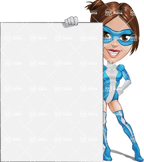 Super Woman Cartoon Vector Hero Character Presentation 5 Graphicmama