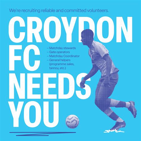 Special Report Croydon Fc Needs You Call For Volunteers Croydon Fc